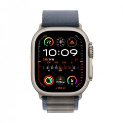Apple Watch Ultra 2 Blue Alpine Loop (Large) Titanium 49mm Αδιάβροχο με eSIM και Παλμογράφο EU MREQ3