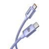 Baseus Crystal Shine Braided USB 2.0 Cable USB-C male - USB-C male 100W Μωβ 2m (CAJY000705)