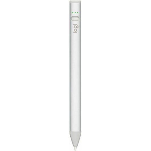 Logitech Crayon Ψηφιακή Γραφίδα Αφής με Palm Rejection για iPad models (2018 and later) σε Ασημί χρώμα