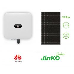 Φωτοβολταϊκό σύστημα Net metering 10kWp Huawei SUN2000 10KTL M1-10k W Inverter Φωτοβολταϊκών Τριφασικός   + 24 tem Jinko Solar JKM435N-54HL4R-V Φωτοβολταϊκό Πάνελ 435W 
