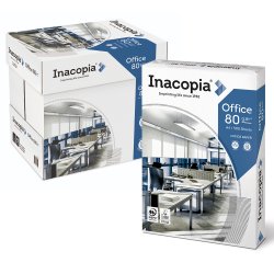 Inacopia Office A4 Χαρτί Εκτύπωσης 80 gr/m²  (5 Δεσμίδες x 500 Φύλλα)