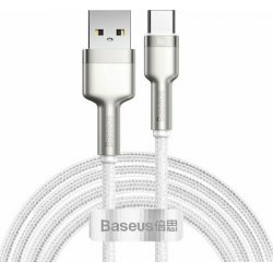 Baseus Cafule Series Braided USB 2.0 Cable USB-C male - USB-A male Λευκό 2m CAKF000202