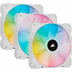 CORSAIR FAN SP120 RGB ELITE WHT 3P & LNC