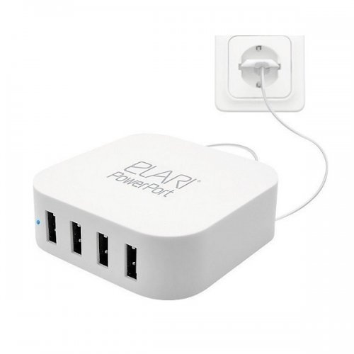 Elari PowerPort 4 Charging Station 4x USB White Φορτιστής Λευκός GR