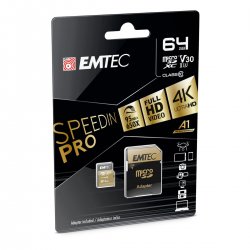 Emtec mSD 64GB UHS-I U3 V30 A1 SpeedIN Pro ECMSDM64GXC10SP