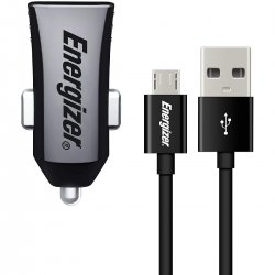 Energizer Car Charger 1A Micro Usb 1m Black
