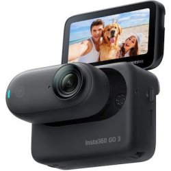 Insta360 GO 3 Black(128GB)  - Pocket sized Action Camera, Waterproof -4m, 2.7K, 35g, Flow stabilizat