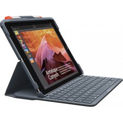 Logitech Slim Folio Flip Cover Δερματίνης με Πληκτρολόγιο Μαύρο (iPad 2019/2020/2021 10.2'')