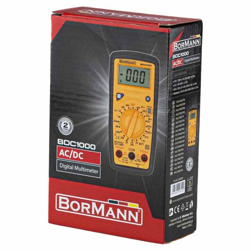 ΠΟΛΥΜΕΤΡΟ ΨΗΦΙΑΚΟ AC/DC 200V BORMANN BDC1000