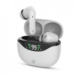 NEDIS Bluetooth ακουστικά handsfree με θήκη φόρτισης Λευκά HPBT2450WT