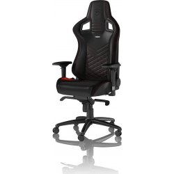 noblechairs EPIC Gaming Chair Breathable, 4D armrests, 60mm casters - black/red