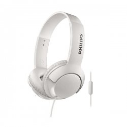 Philips SHL3075WT BASS OnEar Headphones with Mic White