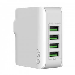 Silicon Power 4x USB Wall Adapter Λευκό WC-104P
