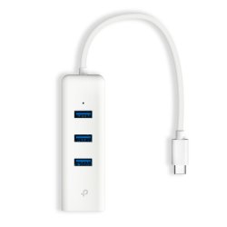 TP-LINK USB 2.0 Hub 3 Θυρών με σύνδεση USB-C / Ethernet UE330C