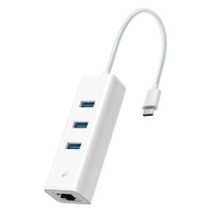 TP-LINK USB 2.0 Hub 3 Θυρών με σύνδεση USB-C / Ethernet UE330C