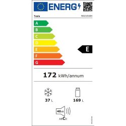 Tesla Ψυγείο Δίπορτο 206lt Υ143xΠ54xΒ55.5εκ. Λευκό RD2101EH