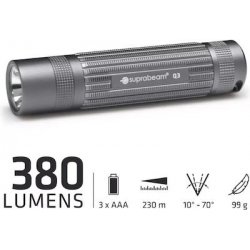 Suprabeam Q3 Flashlight 380lms