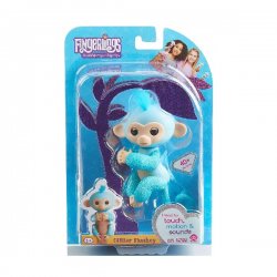 WowWee Fingerlings Glitter Monkey Blue Amelia 3761