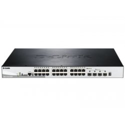 D-Link DGS-1510-28XMP - 28-Port Gigabit Stackable PoE Smart Managed Switch including 4 10G SFP+