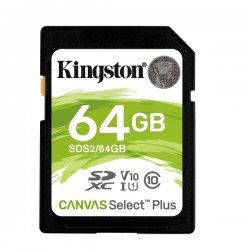 Kingston Canvas Select Plus SDXC Class 10 UHS-1 U1 V10 64GB SDS2/64GB