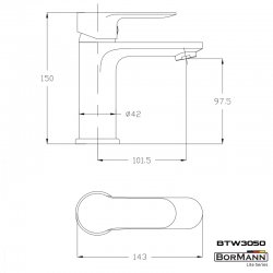 ΜΠΑΤΑΡΙΑ ΝΙΠΤΗΡΑ "SIERRA" 35mm ΑΝΑΜΕΙΚΤΙΚΗ ΜΕ POP UP 710g BORMANN BTW3050