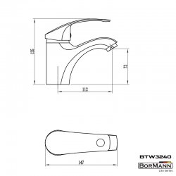 ΜΠΑΤΑΡΙΑ ΝΙΠΤΗΡΑ "SONIA" 40mm ΑΝΑΜΕΙΚΤΙΚΗ ΜΕ POP UP 800g BORMANN BTW3240