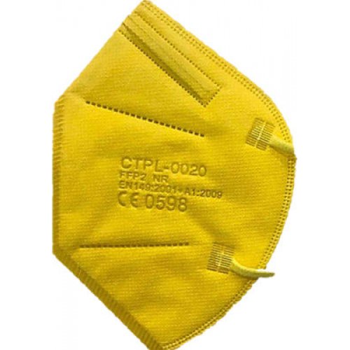 Media Sanex Μάσκα προστασίας CTPL-0020 FFP2 NR 25τμχ Yellow  5-layer Πιστοποιημένη EN149:2001+A1:2009, CE 2598 -  (συσκευασμένες ανά τεμάχιο)