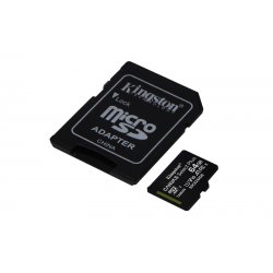 Kingston Micro Secure Digital 64GB microSDXC Canvas Select Plus 80R CL10 UHS-I Card + SD Adapter (SDCS2/64GB) ACI16769