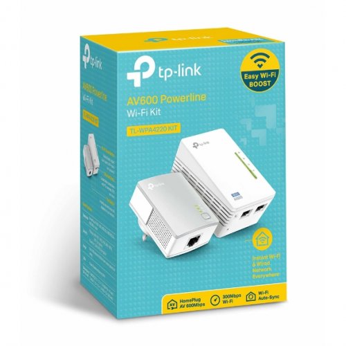 TP-LINK Powerline TL-WPA4220KIT, AV600 WiFi Starter Kit (2 pcs)