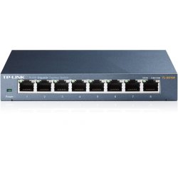 TP-LINK Switch TL-SG108, 8 port, 10/100/1000 Mbps, Steel Case V9.0