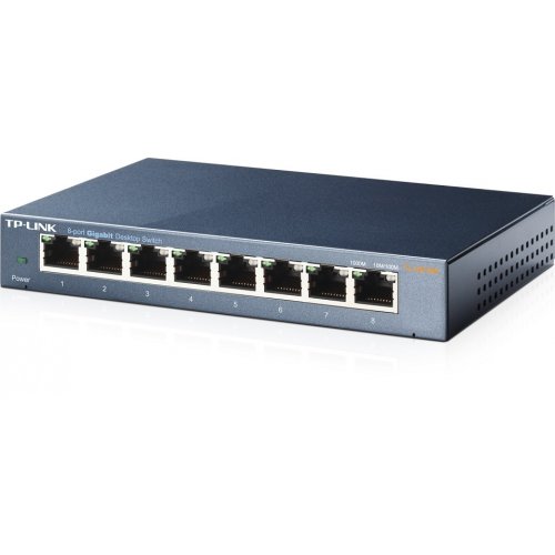 TP-LINK Switch TL-SG108, 8 port, 10/100/1000 Mbps, Steel Case V9.0