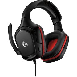 LOGITECH G332 - Gaming Ακουστικά - Mαύρα/Κόκκινα