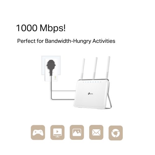 TP-LINK NW TL AV1000 PLC PassThrough TL-PA7017P
