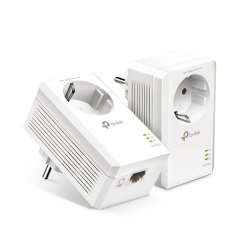 TP-LINK PA7017P AV1000 Powerline Διπλό για Ενσύρματη Σύνδεση με Passthrough Πρίζα και Θύρα Gigabit Ethernet