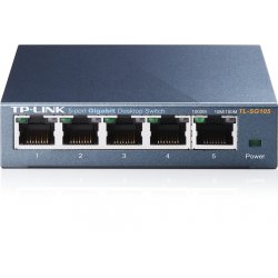 TP-LINK Switch TL-SG105, 5 port, 10/100/1000 Mbps, Steel Case V8.0