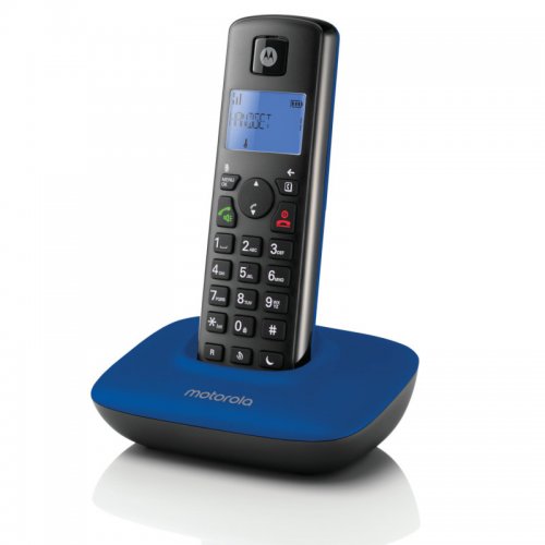 Motorola T401+ Blue (Ελληνικό Μενού) Ασύρματο τηλέφωνο με φραγή αριθμών, ανοιχτή ακρόαση και Do Not Disturb