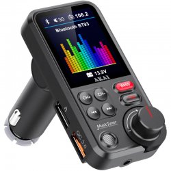 Akai FMT-93BT FM transmitter με Hands Free, QC φορτιστή αυτοκινήτου, Bluetooth, Aux-Out, micro SD, και 2 USB