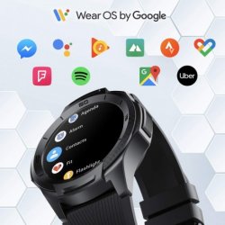 Ticwatch S2 Smartwatch Midnight Black, Google Wear Smartwatch, Εγγύηση Αντιπροσωπείας
