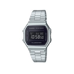 Casio Vintage Iconic Digital Battery Watch with Metal Bracelet Silver (A168WEM-1EF)(CASA168WEM1EF)