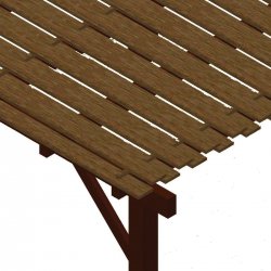 Πέργκολα με διπλή τάβλα απο τοίχο 400 x 600εκ.