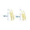 Ξύλινη σκάλα με κουπαστή Σκάλα με κουπαστή (STEPS) | 150εκ.