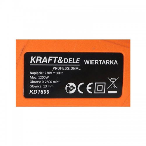 Ηλεκτρικό Δραπανοκατσάβιδο 1200 W Kraft&Dele KD-1699