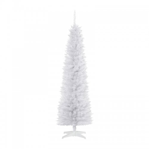 Χριστουγεννιάτικο Δέντρο 1.80 m Slimline Χρώματος Λευκό HOMCOM 830-182WT