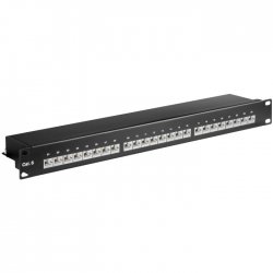 Goobay Patch Panel Shielded για Rack 19" 24 Θυρών Μαύρο