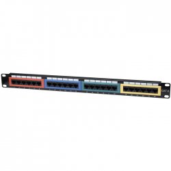 Intellinet Patch Panel για Rack 1U 19" 24 Θυρών cat6 Μαύρο