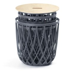 Prosperplast Uniqubo Set 5 Basket 447mm Grey  (IKUBS5-S433) (PSPIKUBS5-S433)