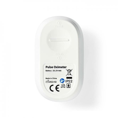 NEDIS Bluetooth smart παλμικό οξύμετρο με οθόνη OLED BTHOX10WT λευκό