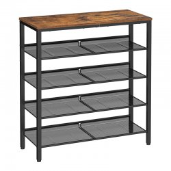 Μεταλλική Παπουτσοθήκη με 5 Ράφια 75 x 28 x 93 cm VASAGLE LBS038B01