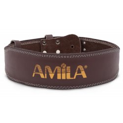 Ζώνη Άρσης Βαρών AMILA Δερμάτινη Καφέ C Quality M