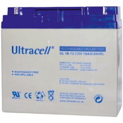 Ultracell UL18-12 Μπαταρία UPS με Χωρητικότητα 18Ah και Τάση 12V